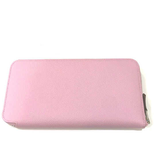 HERMES Long Wallet Purse Epsom Pink type Overall handle Azap long silk in Women Used Authentic