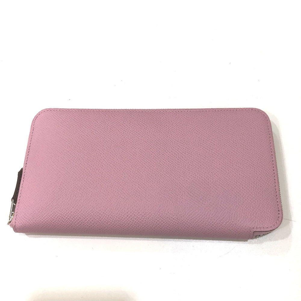 HERMES Long Wallet Purse Epsom Pink type Overall handle Azap long silk in Women Used Authentic
