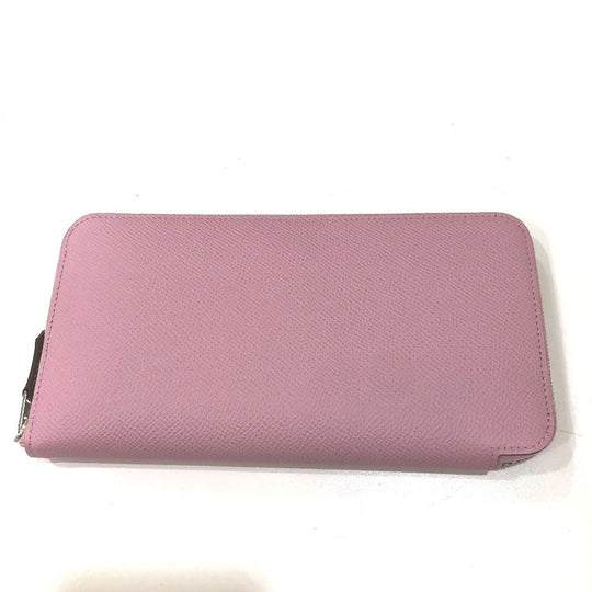 HERMES Long Wallet Purse Epsom Pink type Overall handle Azap long silk in Women Used Authentic