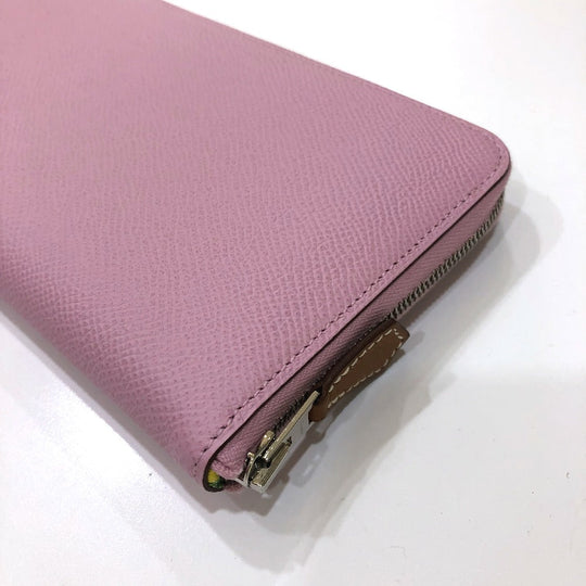 HERMES Long Wallet Purse Epsom Pink type Overall handle Azap long silk in Women Used Authentic