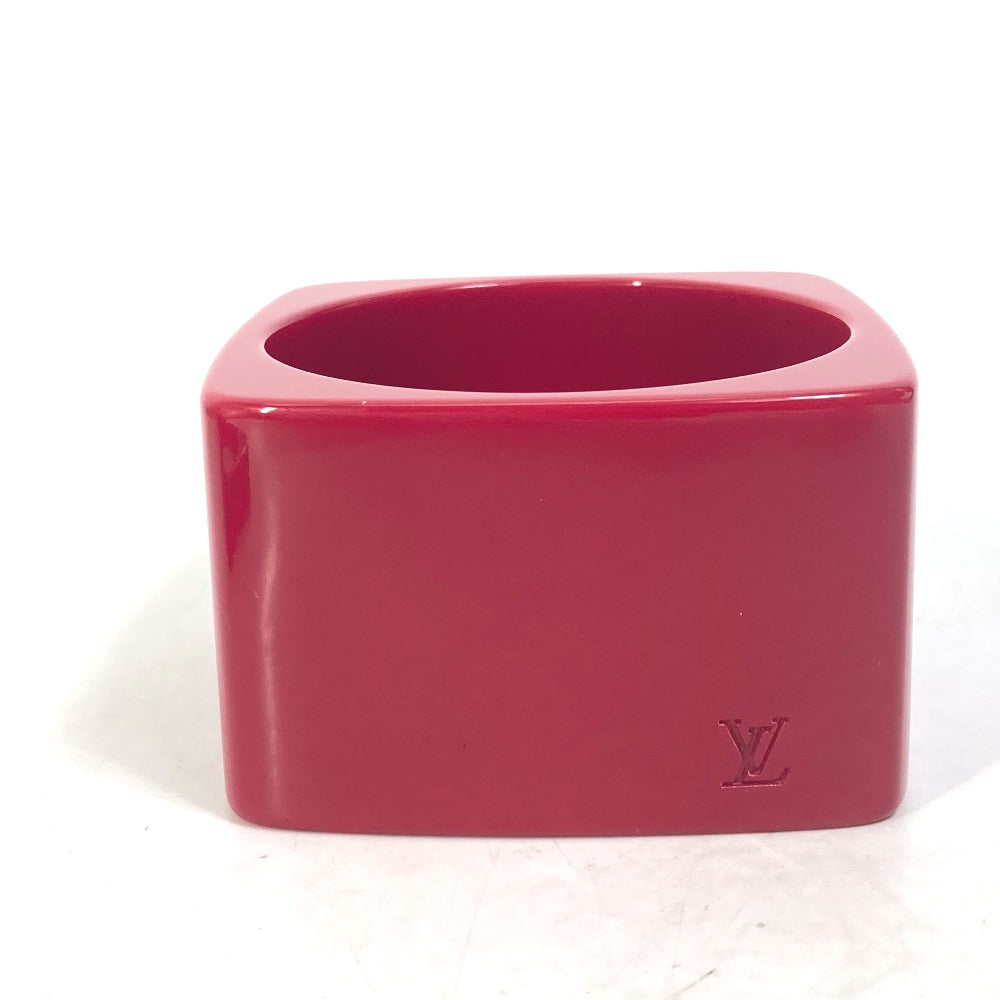LOUIS VUITTON Bangle Model number unknown plastic Red Accessories Square LV logo Women Used Authentic
