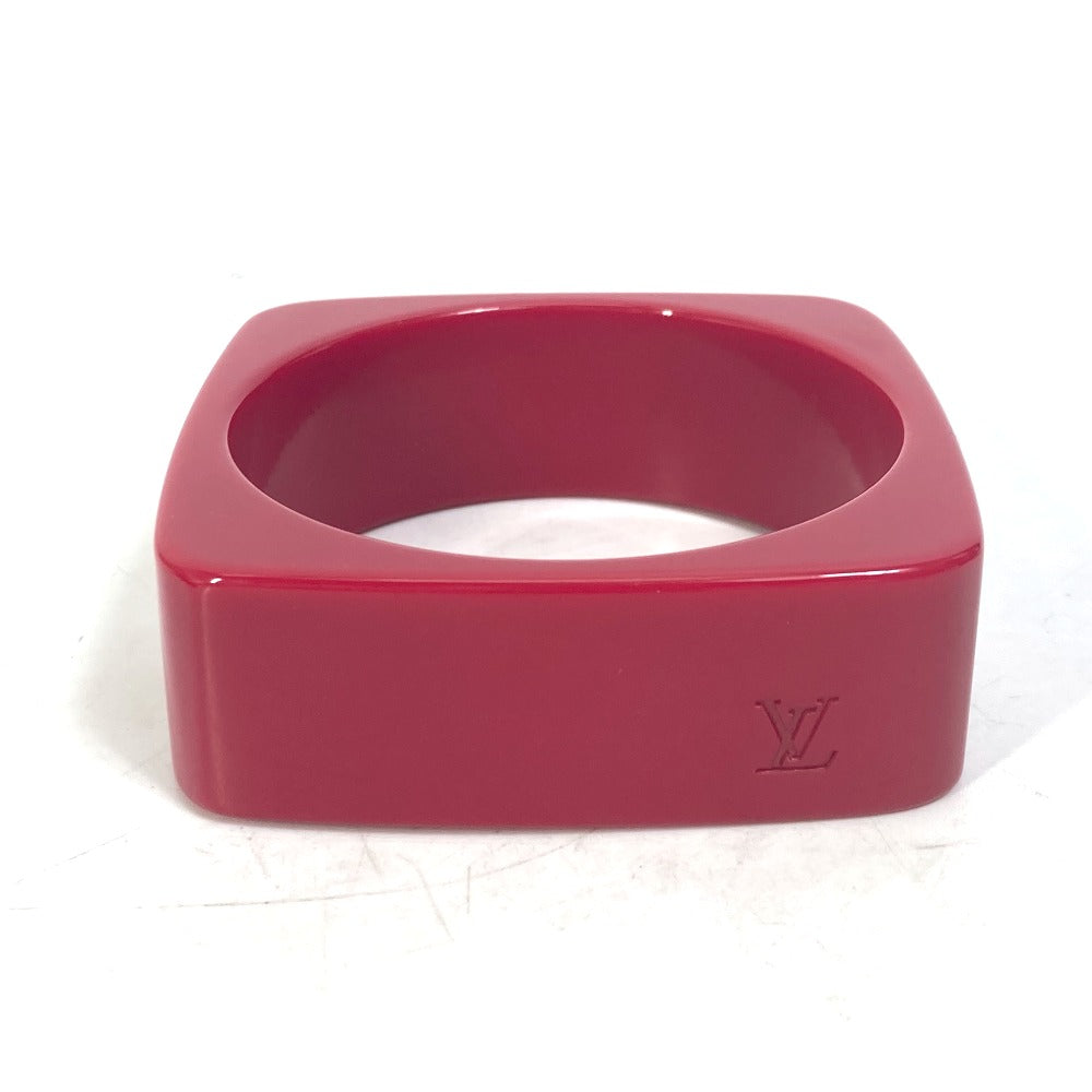LOUIS VUITTON Bangle Model number unknown plastic Red Accessories Square LV logo Women Used Authentic