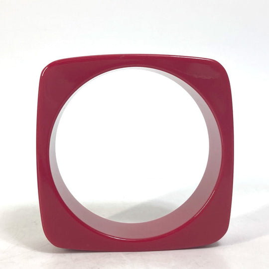 LOUIS VUITTON Bangle Model number unknown plastic Red Accessories Square LV logo Women Used Authentic