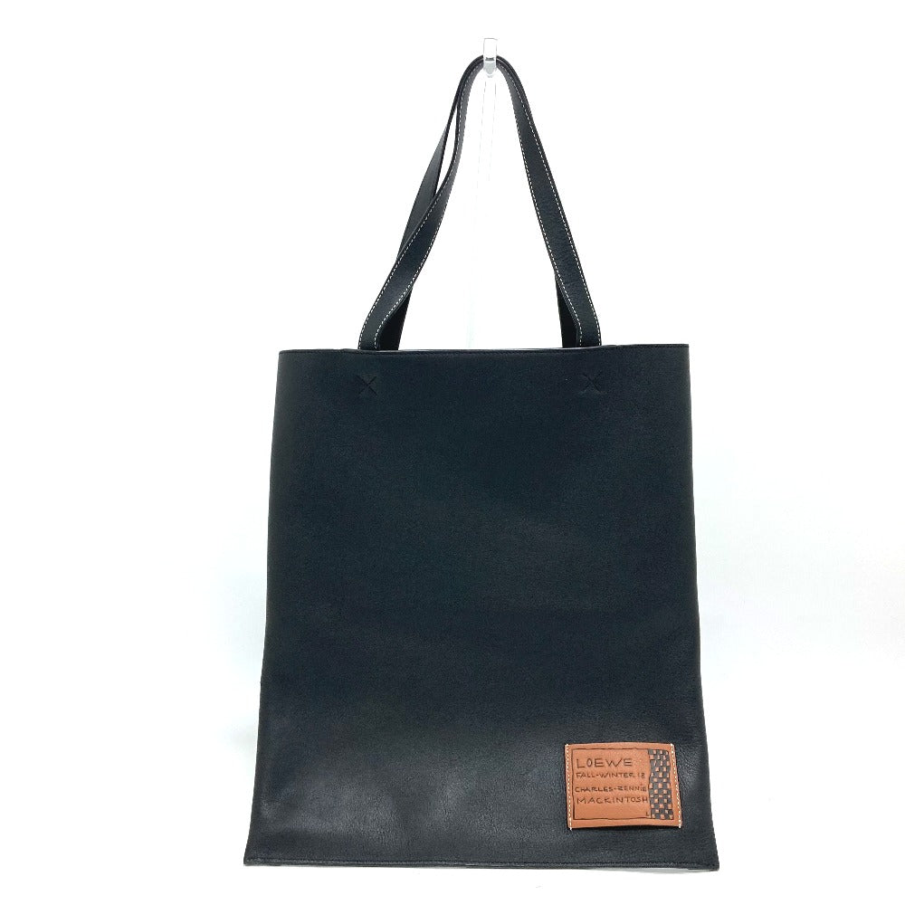LOEWE Tote Bag leather black Mackintosh Mackintosh collaboration Women Used Authentic