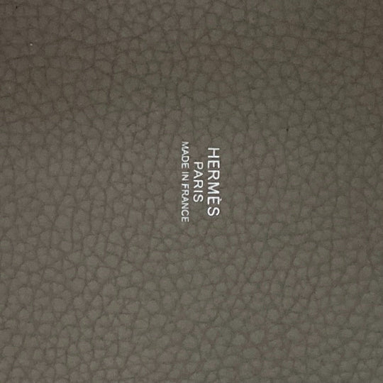 HERMES Handbag Taurillon Clemence Gray type Bag Picotin Lock PM 18