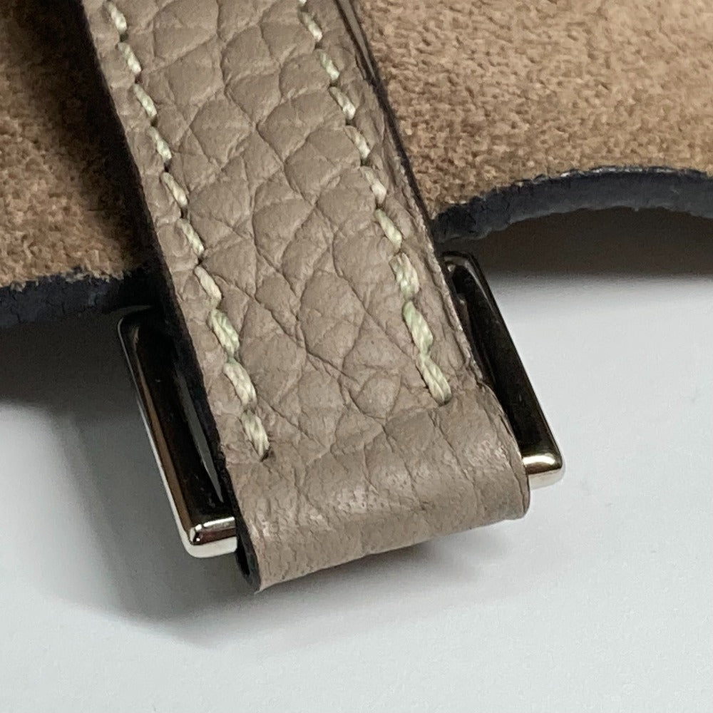 HERMES Handbag Taurillon Clemence Gray type Bag Picotin Lock PM 18