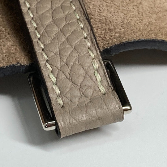 HERMES Handbag Taurillon Clemence Gray type Bag Picotin Lock PM 18
