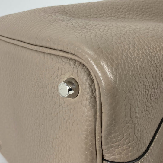 HERMES Handbag Taurillon Clemence Gray type Bag Picotin Lock PM 18