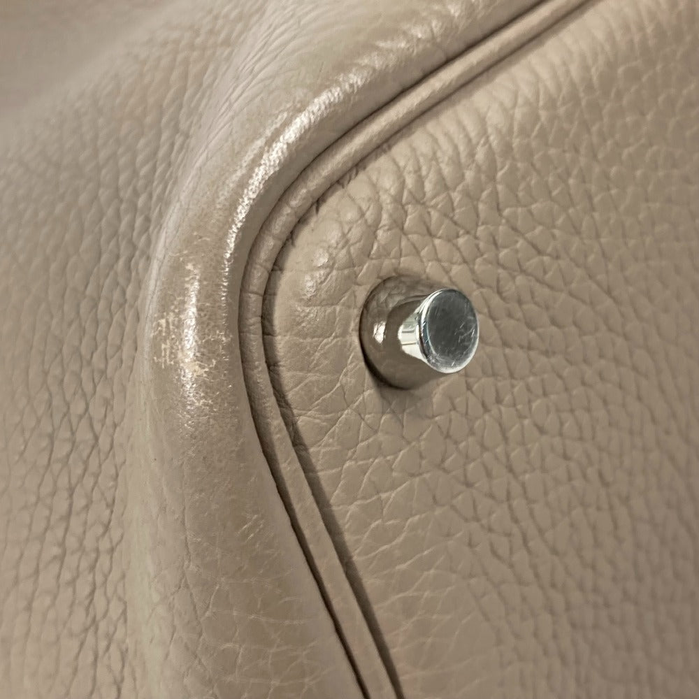 HERMES Handbag Taurillon Clemence Gray type Bag Picotin Lock PM 18