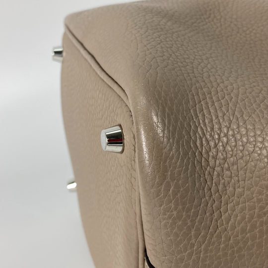 HERMES Handbag Taurillon Clemence Gray type Bag Picotin Lock PM 18