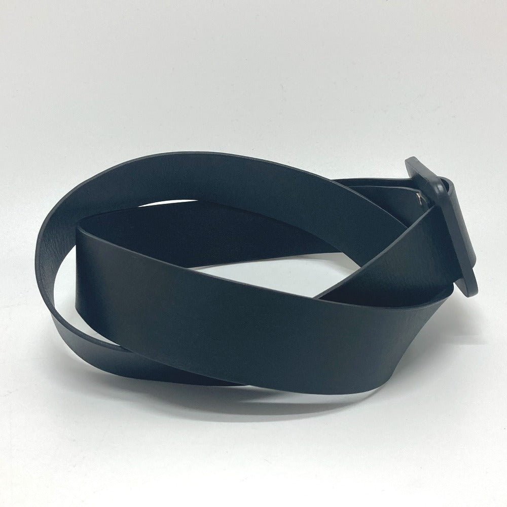 LOUIS VUITTON belt MP172 leather black LV circle mens 80/32 Used Authentic