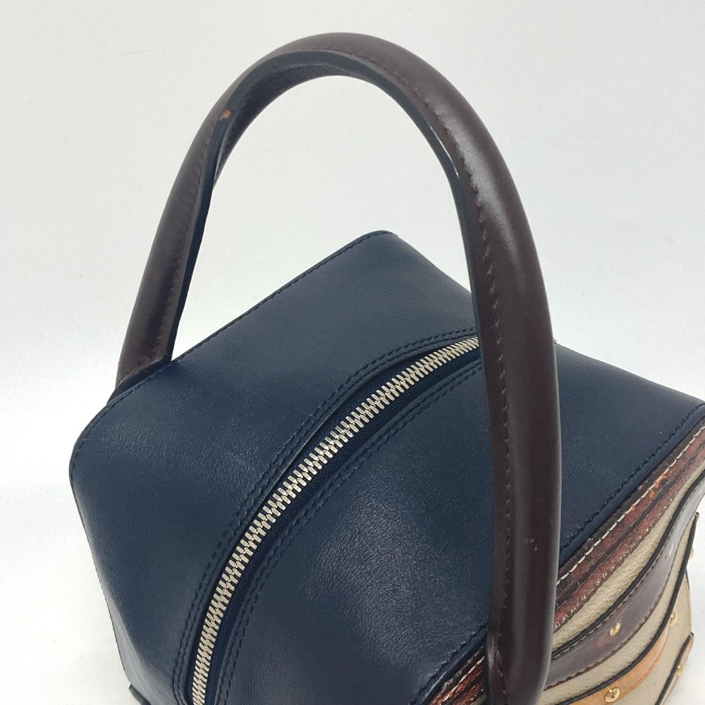 LOUIS VUITTON Handbag M52350 leather Black / beige Trompe l'oeil Women Used Authentic