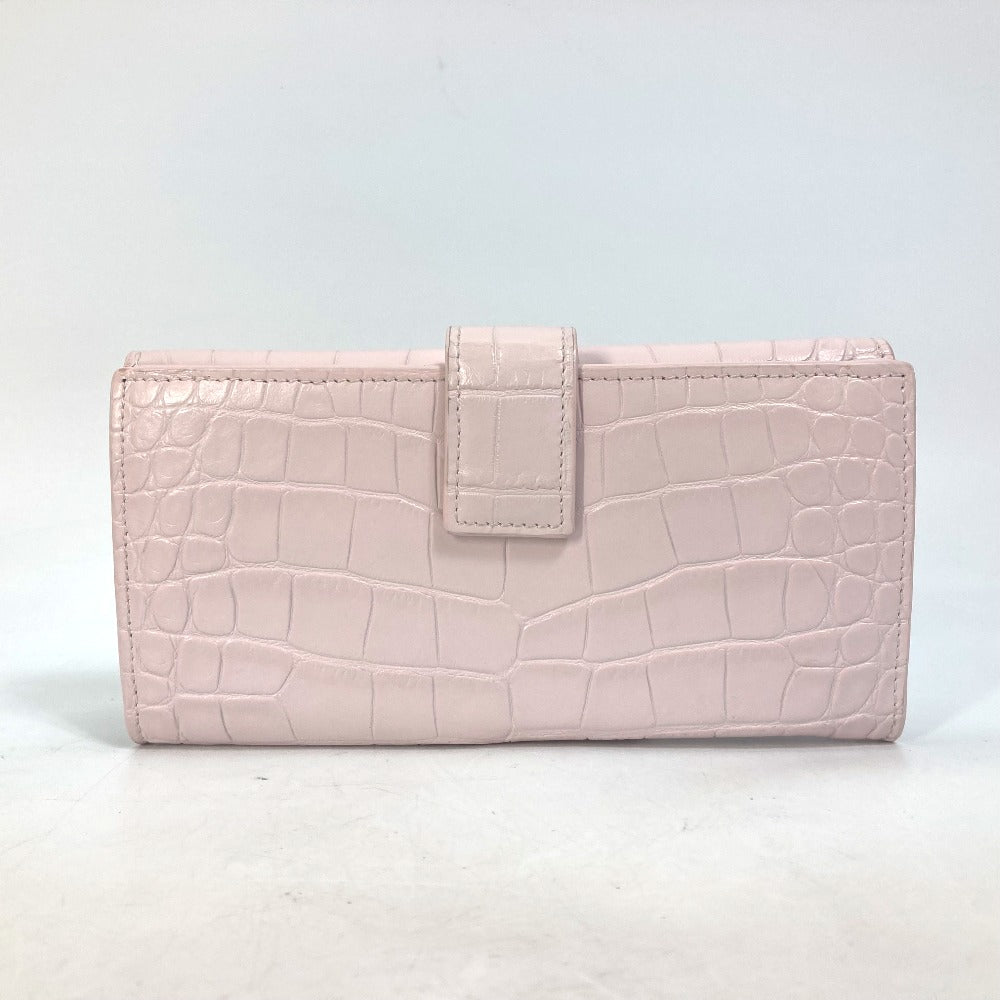 Alexander Wang Long Wallet Purse leather pink Rhinestone Skull Women Used Authentic