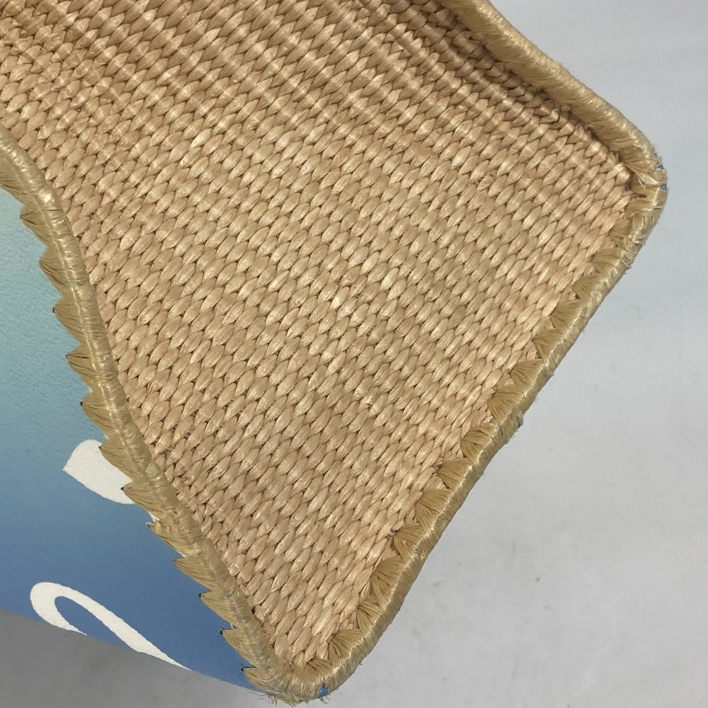 LOUIS VUITTON Tote Bag M57872 Monogram Giant Canvas, Straw blue Monogram Giant ON THE GO GM MYKONOS EXCLUSIVE MYKONOS Women Used Authentic