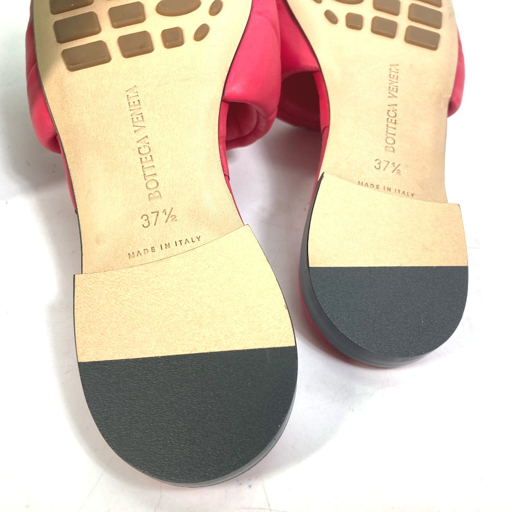 BOTTEGAVENETA Sandals 639940 leather Red type Rubber lid flat RUBBER LIDO Women 37.5 Used Authentic