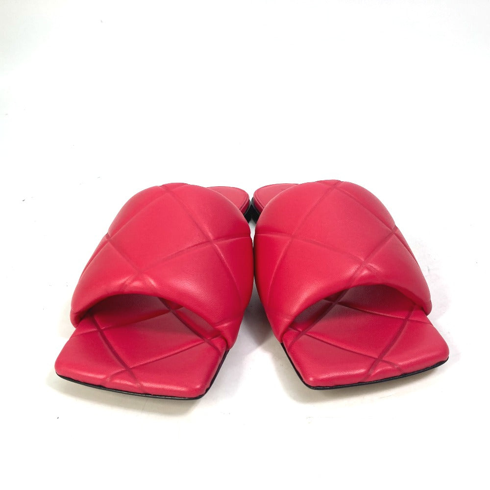 BOTTEGAVENETA Sandals 639940 leather Red Rubber lid flat RUBBER LIDO Women 37 Used Authentic