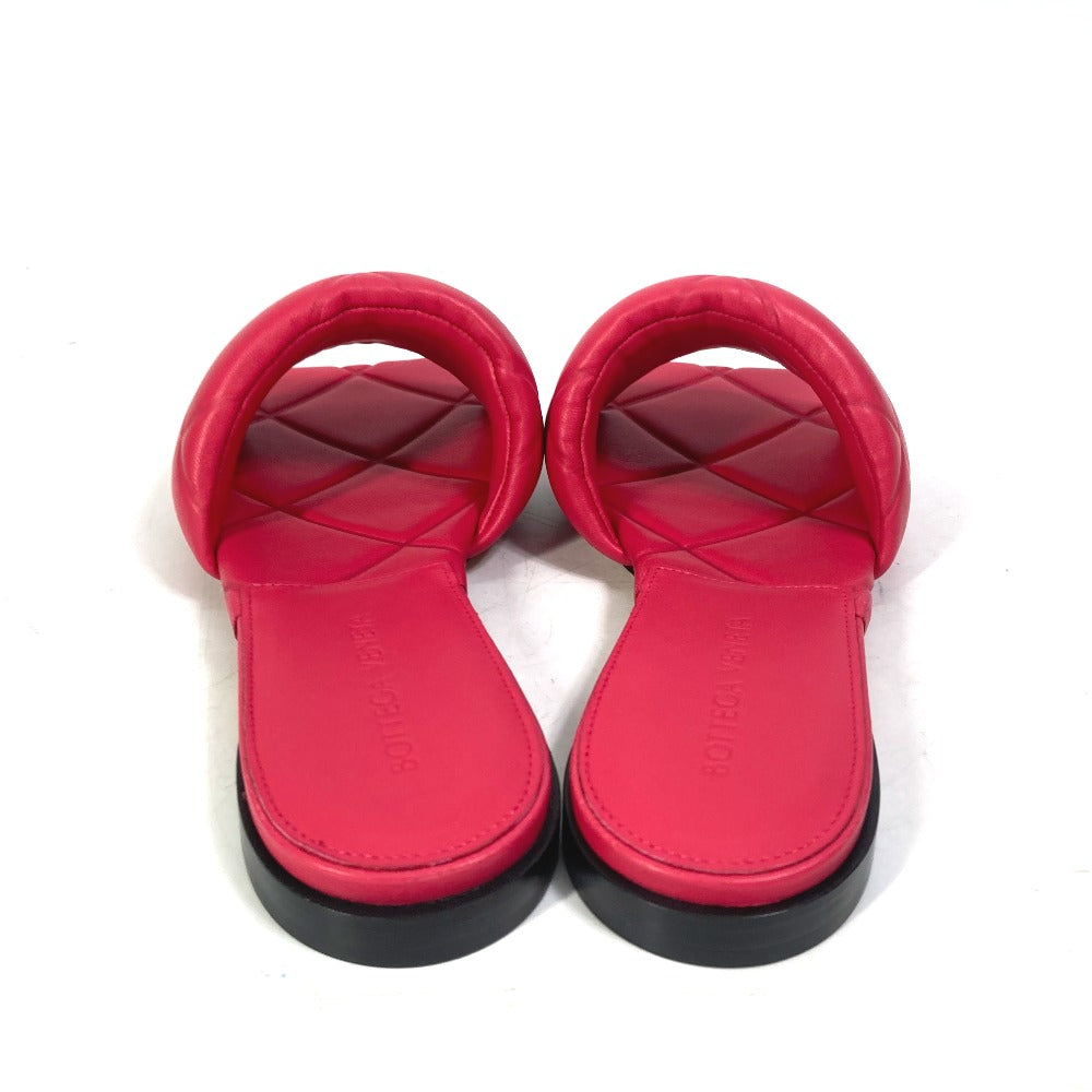 BOTTEGAVENETA Sandals 639940 leather Red Rubber lid flat RUBBER LIDO Women 37 Used Authentic