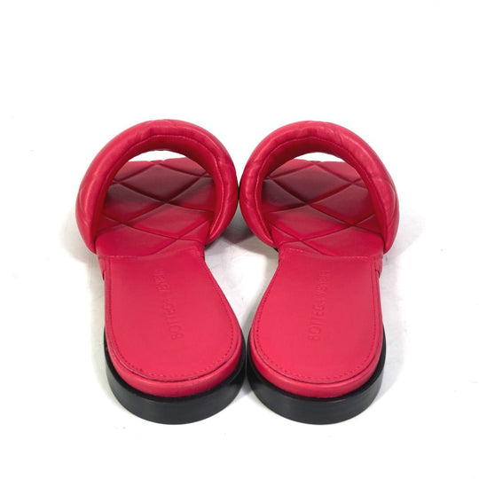 BOTTEGAVENETA Sandals 639940 leather Red Rubber lid flat RUBBER LIDO Women 37 Used Authentic