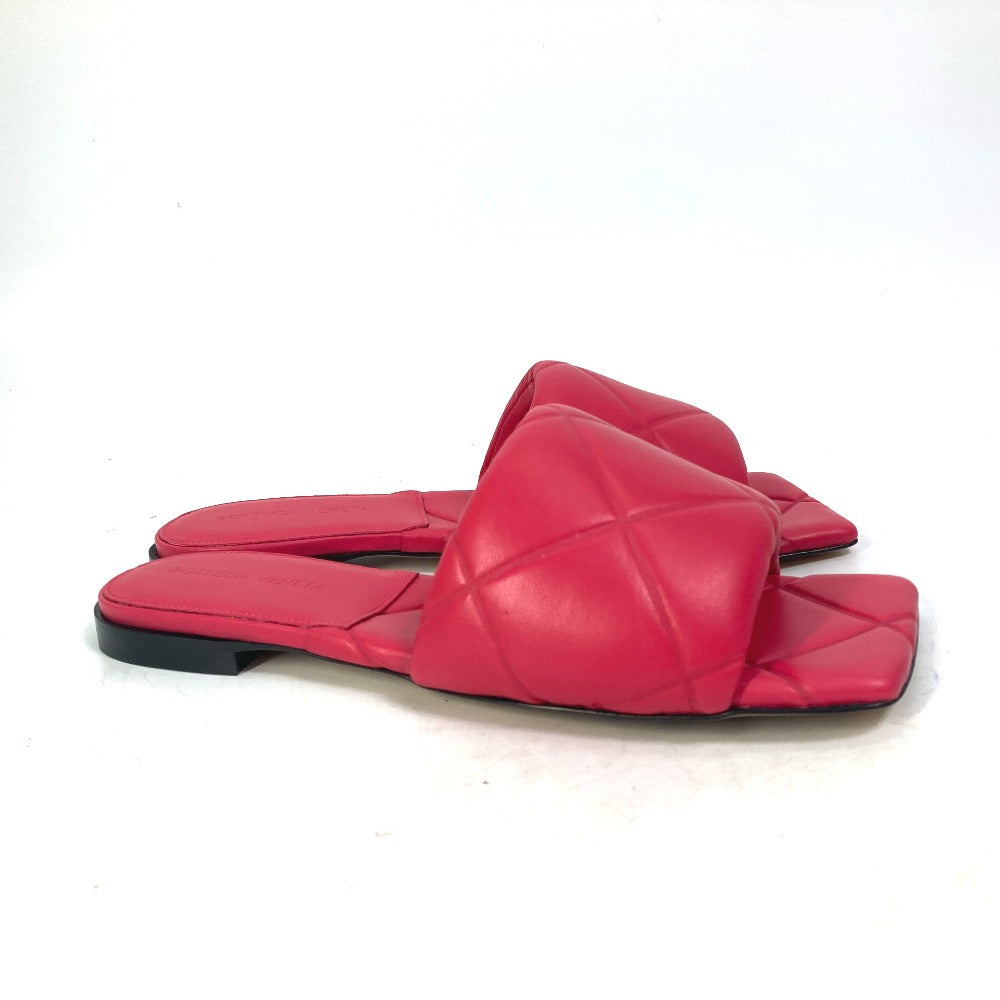 BOTTEGAVENETA Sandals 639940 leather Red Rubber lid flat RUBBER LIDO Women 37 Used Authentic