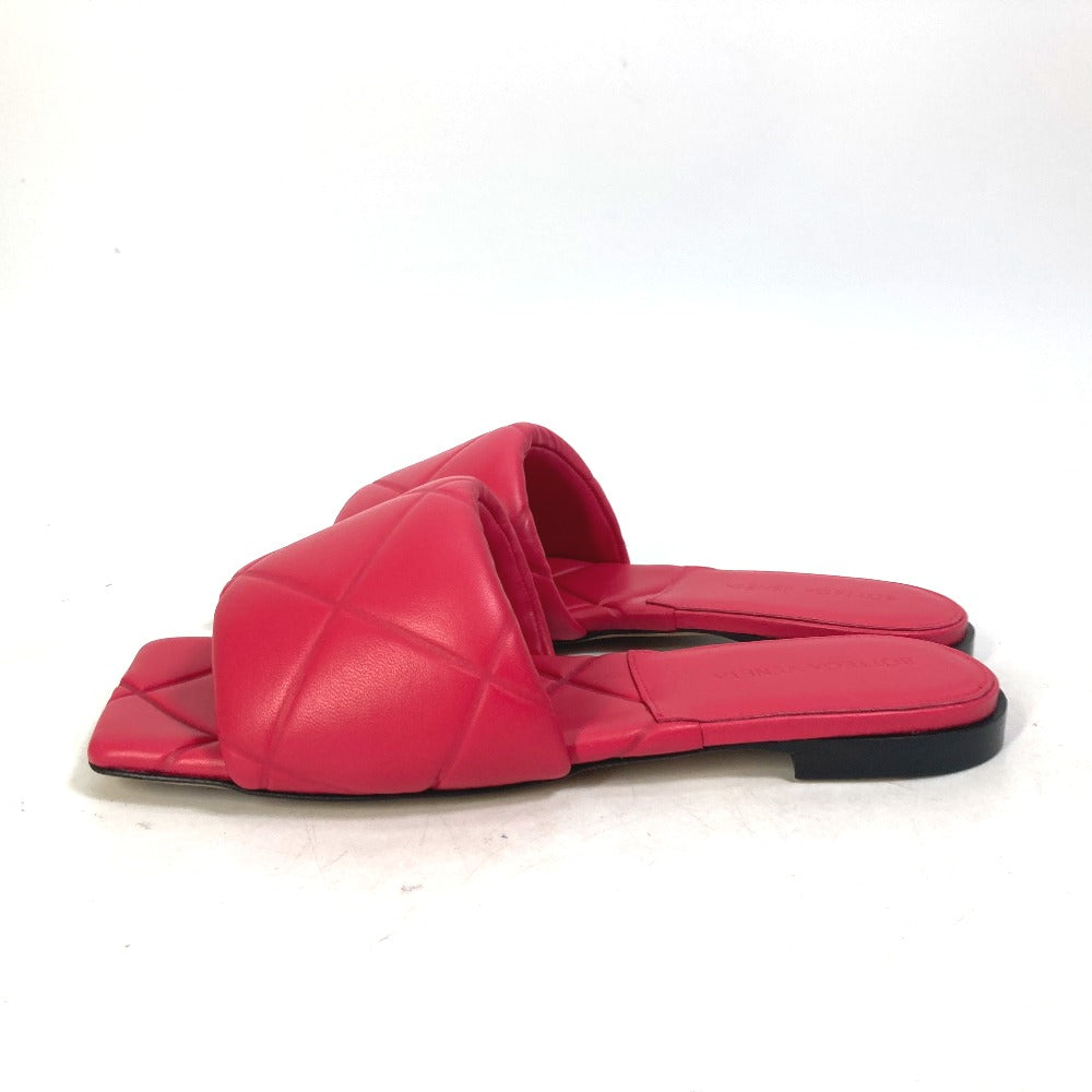BOTTEGAVENETA Sandals 639940 leather Red Rubber lid flat RUBBER LIDO Women 37 Used Authentic
