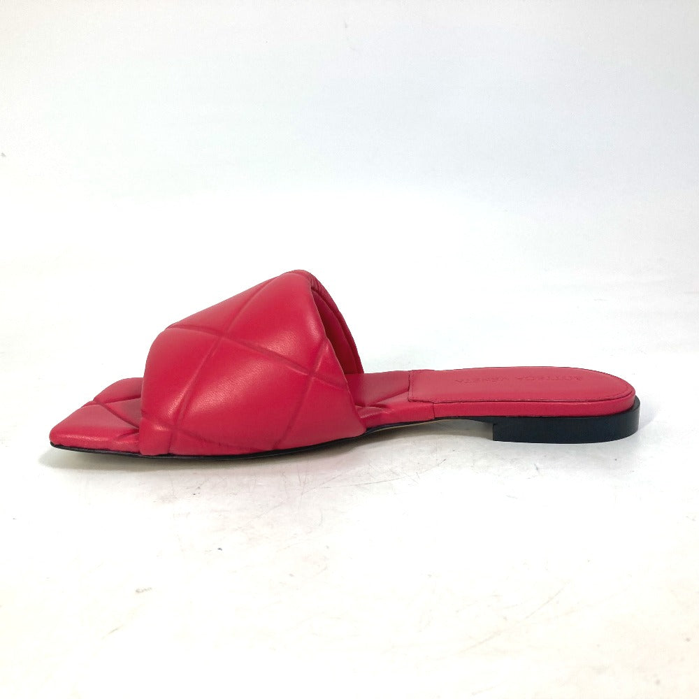 BOTTEGAVENETA Sandals 639940 leather Red Rubber lid flat RUBBER LIDO Women 37 Used Authentic