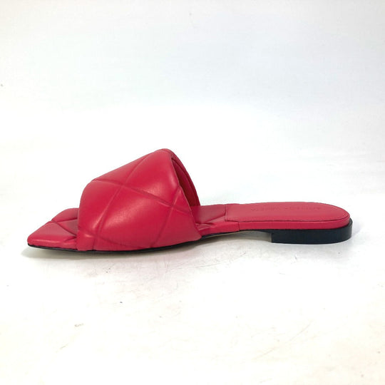 BOTTEGAVENETA Sandals 639940 leather Red Rubber lid flat RUBBER LIDO Women 37 Used Authentic