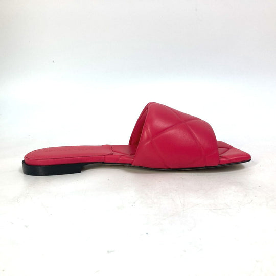 BOTTEGAVENETA Sandals 639940 leather Red Rubber lid flat RUBBER LIDO Women 37 Used Authentic