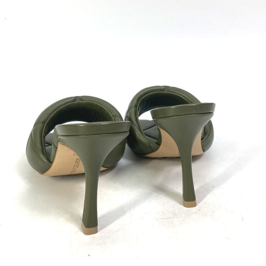 BOTTEGAVENETA Sandals 639943 leather khaki RUBBER LIDO MULES Women 36.5 Used Authentic