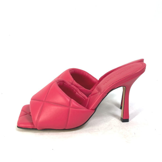 BOTTEGAVENETA Sandals 639943 leather Red type RUBBER LIDO MULES Women 36.5 Used Authentic