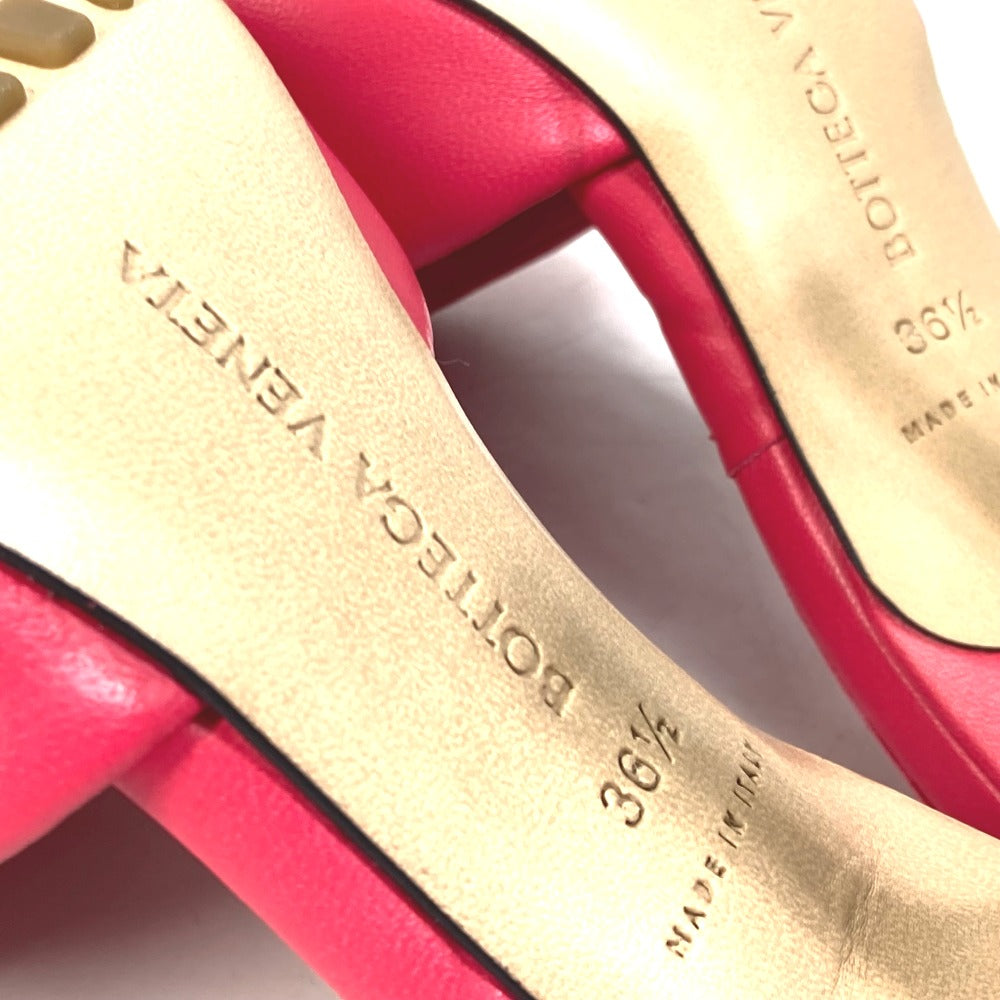 BOTTEGAVENETA Sandals 639943 leather Red type RUBBER LIDO MULES Women 36.5 Used Authentic