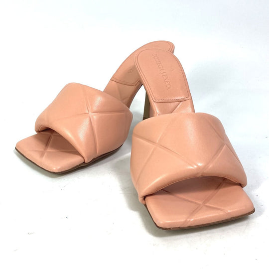 BOTTEGAVENETA Sandals 639943 leather pink RUBBER LIDO MULES Women 37 Used Authentic