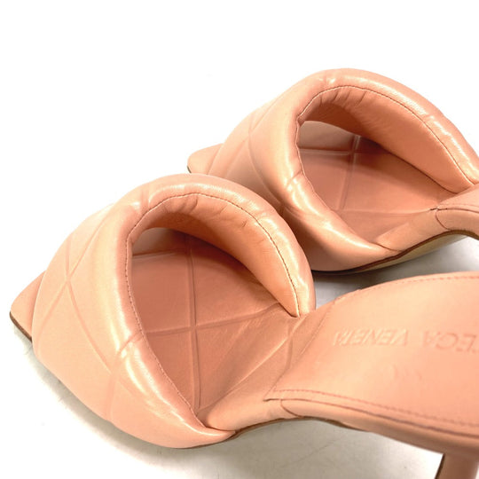 BOTTEGAVENETA Sandals 639943 leather pink RUBBER LIDO MULES Women 37 Used Authentic