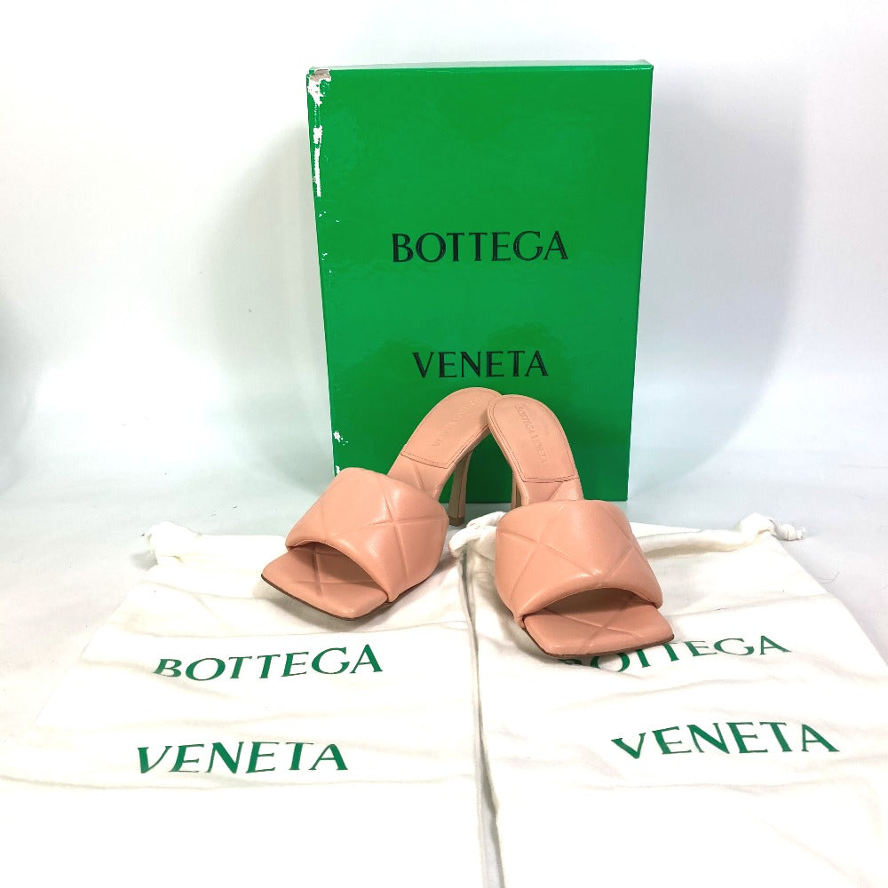 BOTTEGAVENETA Sandals 639943 leather pink RUBBER LIDO MULES Women 37 Used Authentic