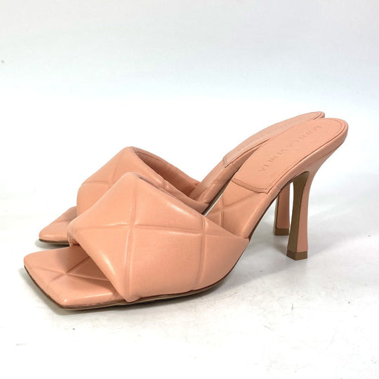 BOTTEGAVENETA Sandals 639943 leather pink RUBBER LIDO MULES Women 37 Used Authentic