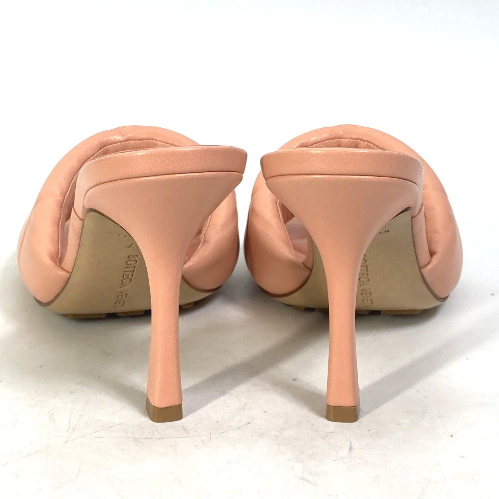 BOTTEGAVENETA Sandals 639943 leather pink RUBBER LIDO MULES Women 37 Used Authentic