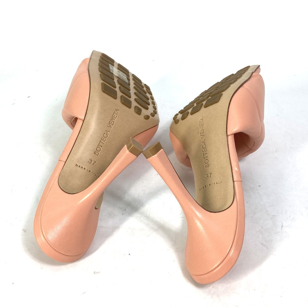 BOTTEGAVENETA Sandals 639943 leather pink RUBBER LIDO MULES Women 37 Used Authentic