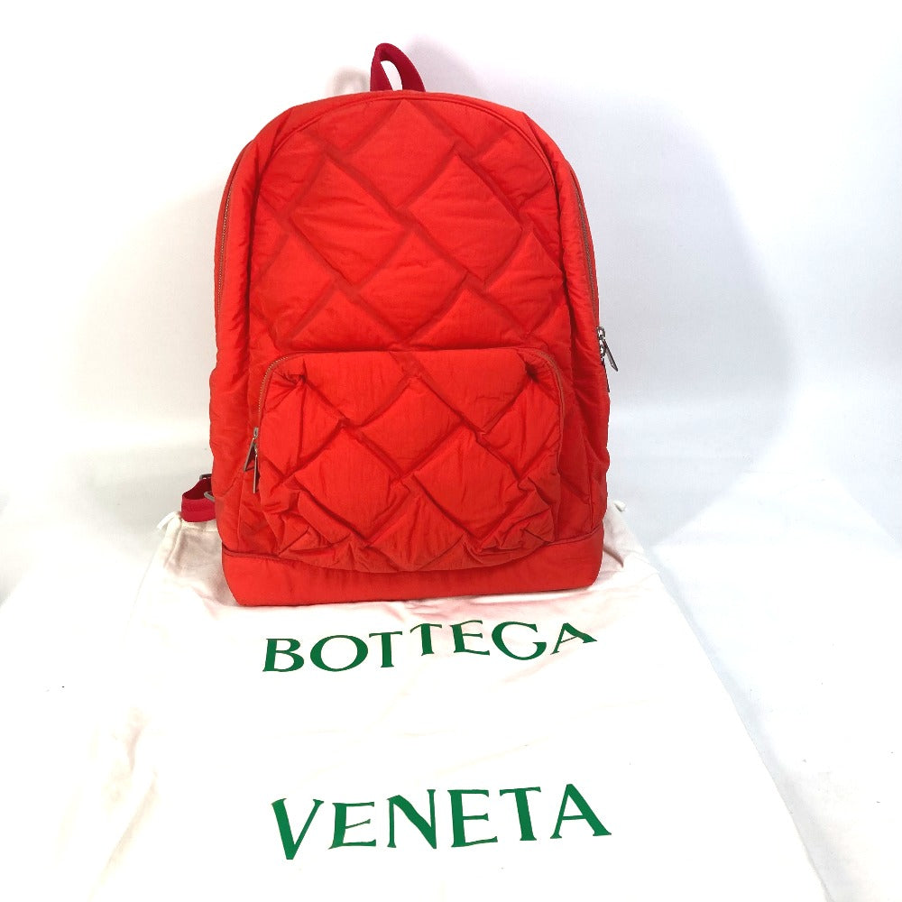 BOTTEGAVENETA Backpack 652188 Nylon Red Backpack mens Used Authentic