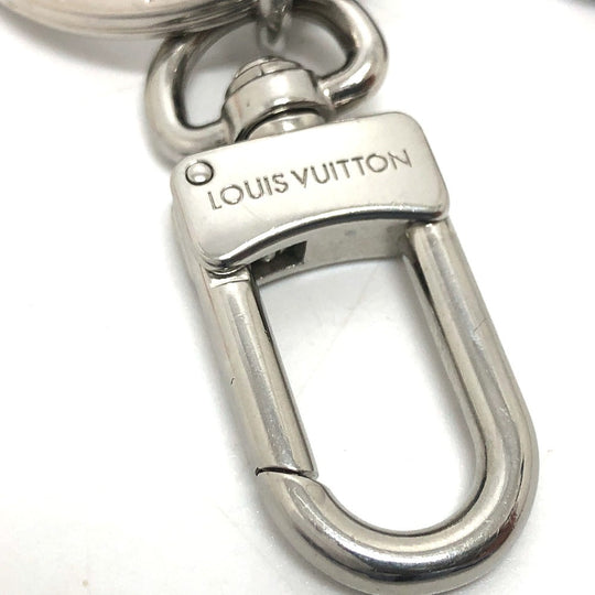 LOUIS VUITTON key ring M00971 metal Silver Porto Cre LV Classic mens Secondhand Authentic