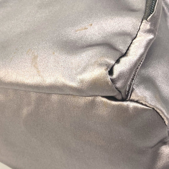 PRADA Backpack Satin Brown type With logo Triangle logo plate