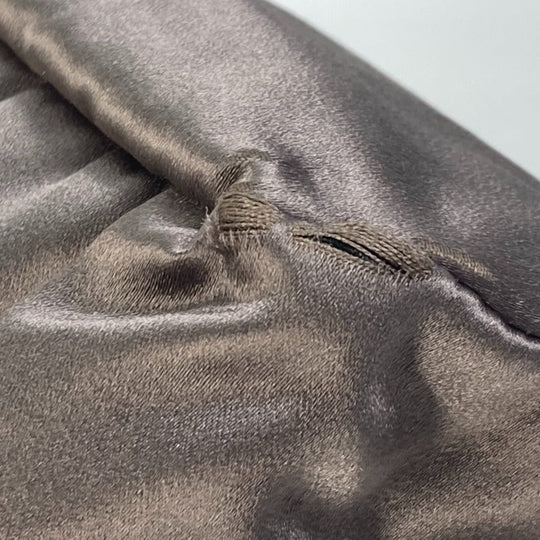 PRADA Backpack Satin Brown type With logo Triangle logo plate