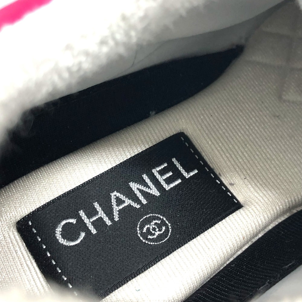 CHANEL sneakers G34360 suede Navy CC COCO Mark Low cut Women 36 Used Authentic