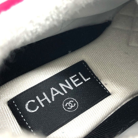CHANEL sneakers G34360 suede Navy CC COCO Mark Low cut Women 36 Used Authentic