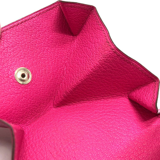 HERMES Coin case Shave pink Revan Cattle Women Used Authentic