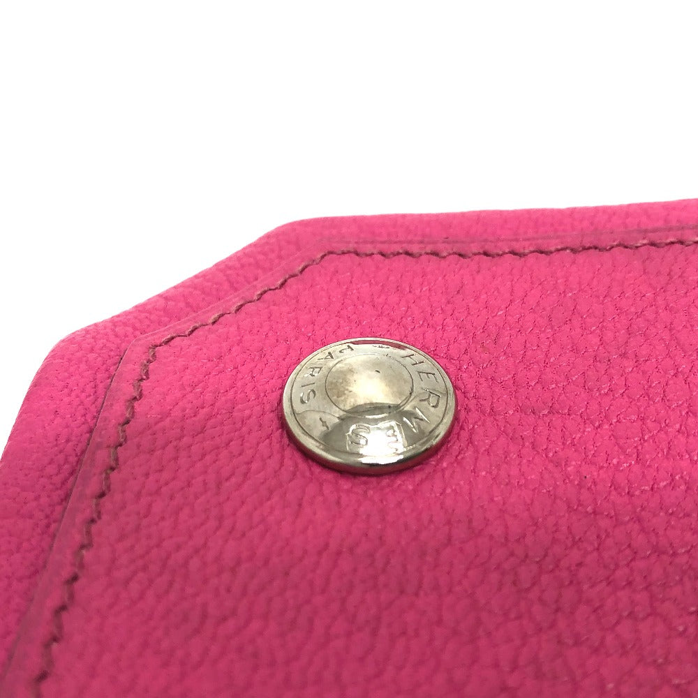 HERMES Coin case Shave pink Revan Cattle Women Used Authentic