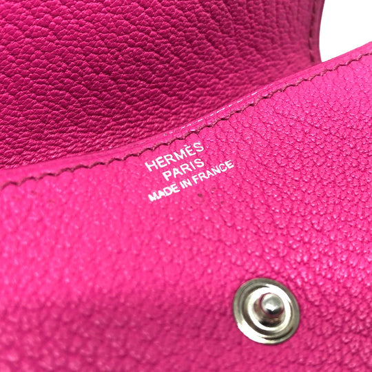HERMES Coin case Shave pink Revan Cattle Women Used Authentic