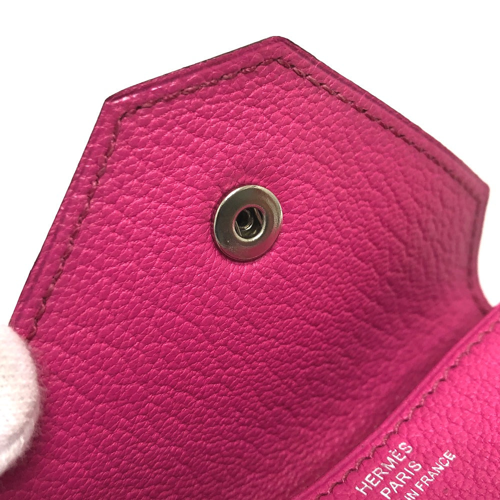 HERMES Coin case Shave pink Revan Cattle Women Used Authentic