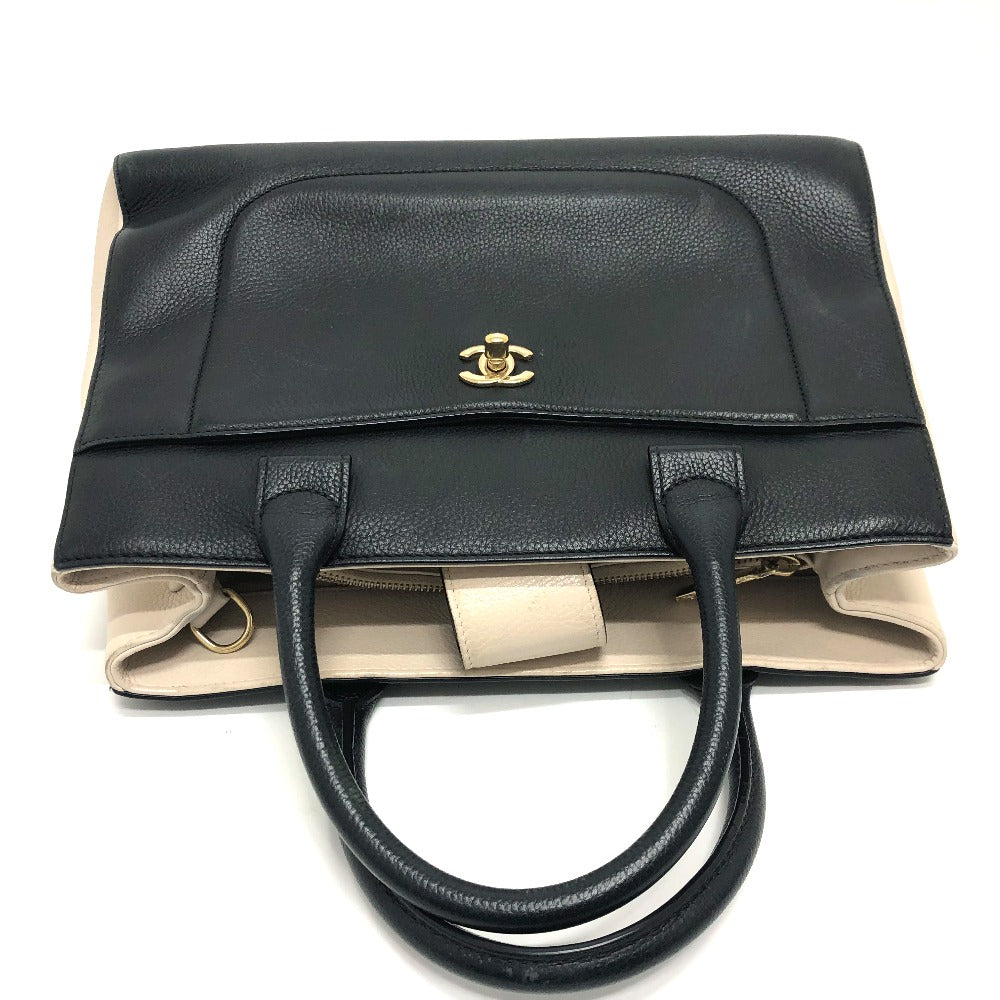 CHANEL Shoulder Bag A69930 leather black CC mark Executive tote Women Used Authentic