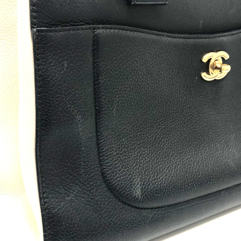 CHANEL Shoulder Bag A69930 leather black CC mark Executive tote Women Used Authentic
