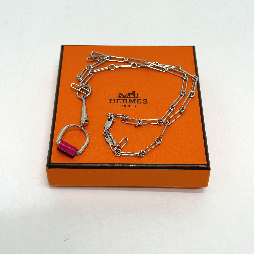 HERMES Necklace Swift Silver Heritage Esquetre PM Women Used Authentic