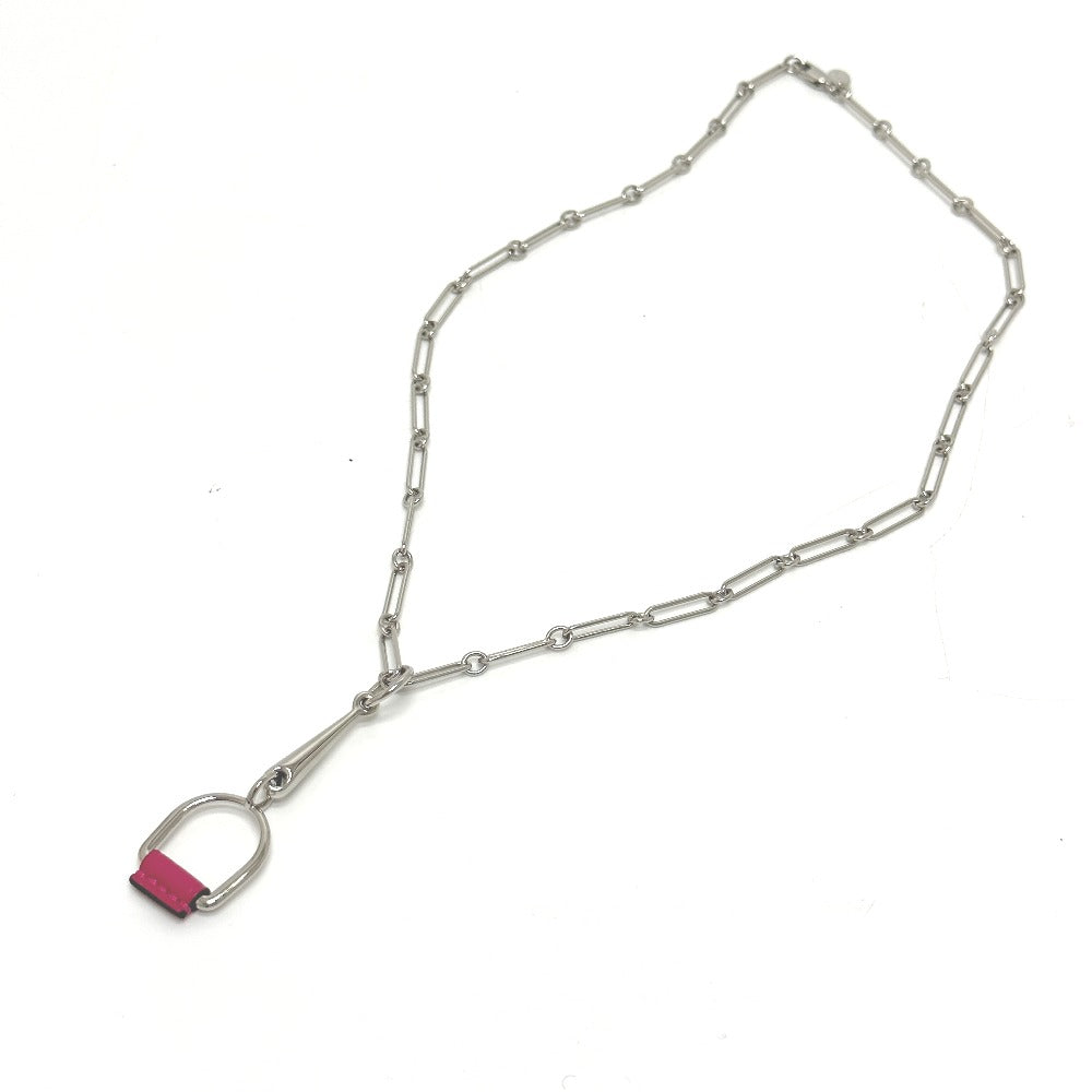 HERMES Necklace Swift Silver Heritage Esquetre PM Women Used Authentic